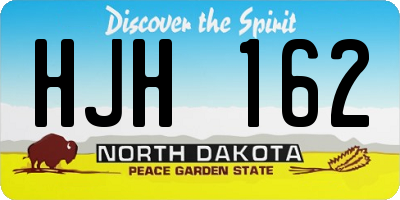 ND license plate HJH162