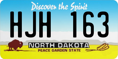 ND license plate HJH163