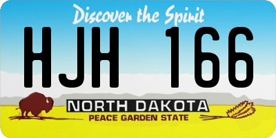 ND license plate HJH166