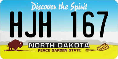 ND license plate HJH167