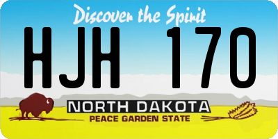 ND license plate HJH170