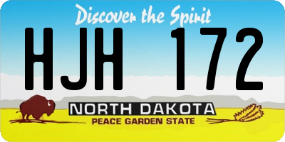 ND license plate HJH172