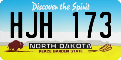 ND license plate HJH173