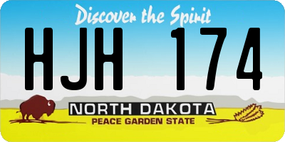 ND license plate HJH174