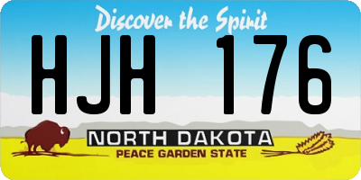 ND license plate HJH176