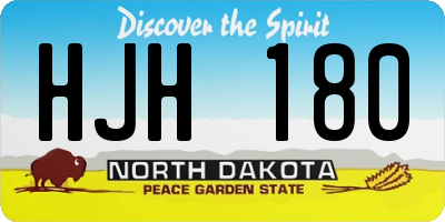 ND license plate HJH180