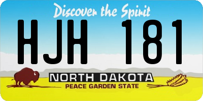 ND license plate HJH181