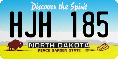 ND license plate HJH185