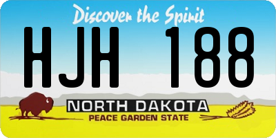 ND license plate HJH188