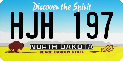 ND license plate HJH197