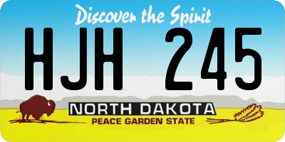 ND license plate HJH245