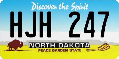 ND license plate HJH247