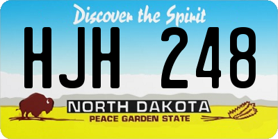 ND license plate HJH248