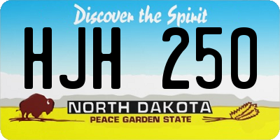 ND license plate HJH250