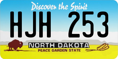 ND license plate HJH253