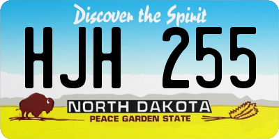 ND license plate HJH255