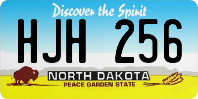 ND license plate HJH256