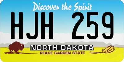 ND license plate HJH259