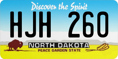 ND license plate HJH260