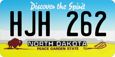 ND license plate HJH262