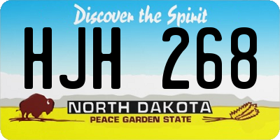 ND license plate HJH268