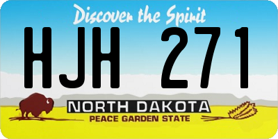 ND license plate HJH271