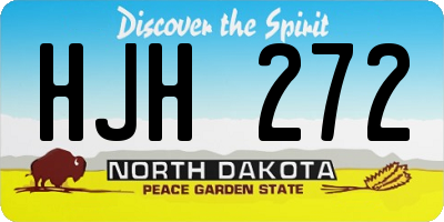 ND license plate HJH272