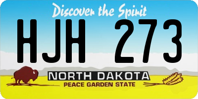 ND license plate HJH273