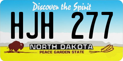 ND license plate HJH277