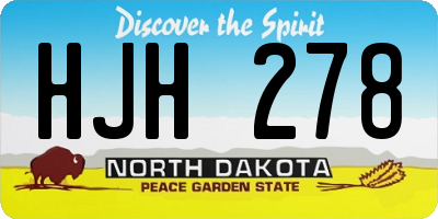 ND license plate HJH278