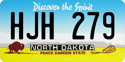 ND license plate HJH279