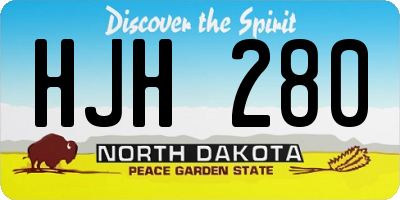 ND license plate HJH280