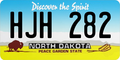 ND license plate HJH282