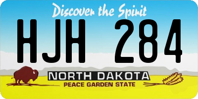 ND license plate HJH284