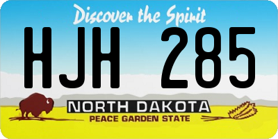 ND license plate HJH285