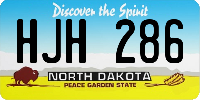 ND license plate HJH286