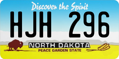 ND license plate HJH296