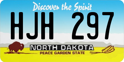 ND license plate HJH297