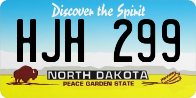 ND license plate HJH299