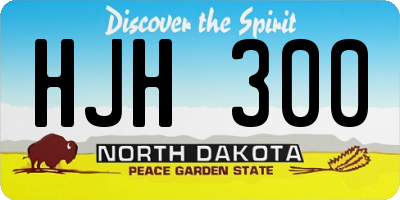 ND license plate HJH300