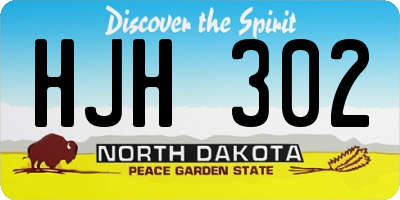 ND license plate HJH302