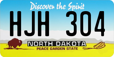 ND license plate HJH304