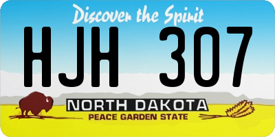 ND license plate HJH307