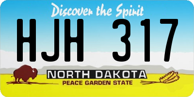 ND license plate HJH317