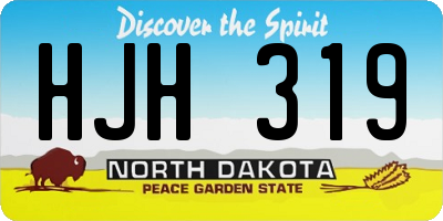 ND license plate HJH319