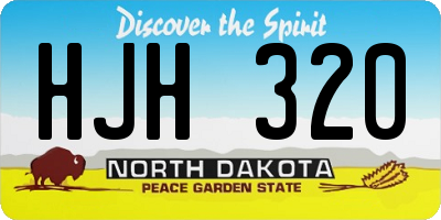 ND license plate HJH320