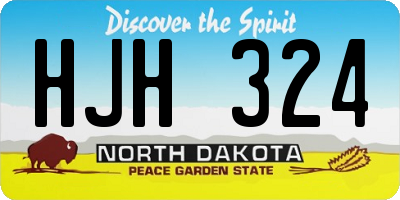 ND license plate HJH324