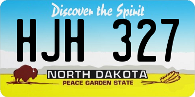 ND license plate HJH327