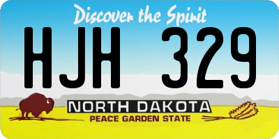 ND license plate HJH329