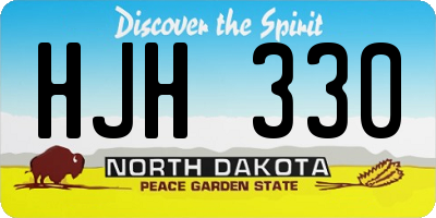 ND license plate HJH330